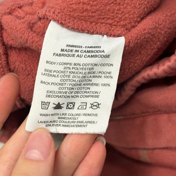 Nike Sportswear Club Fleece Rust Pink Mens M AOP Swoosh Tapered Jogger Sweatpant - Picture 5 of 14